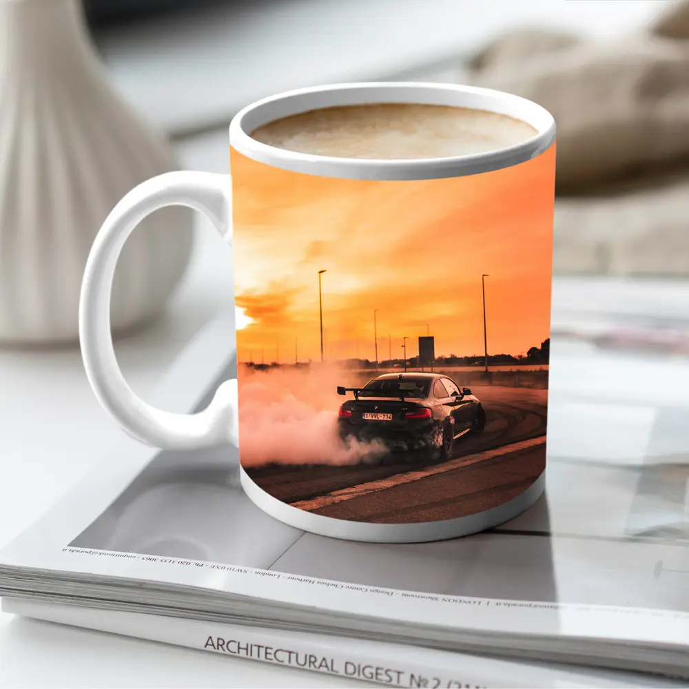 BMW M2 Drifting Burnout Sunset Track – Mugs