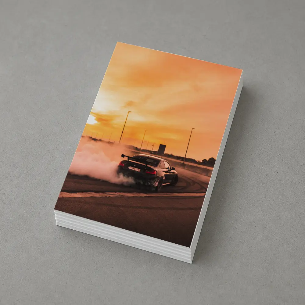 BMW M2 Drifting Burnout Sunset Track – Postcards