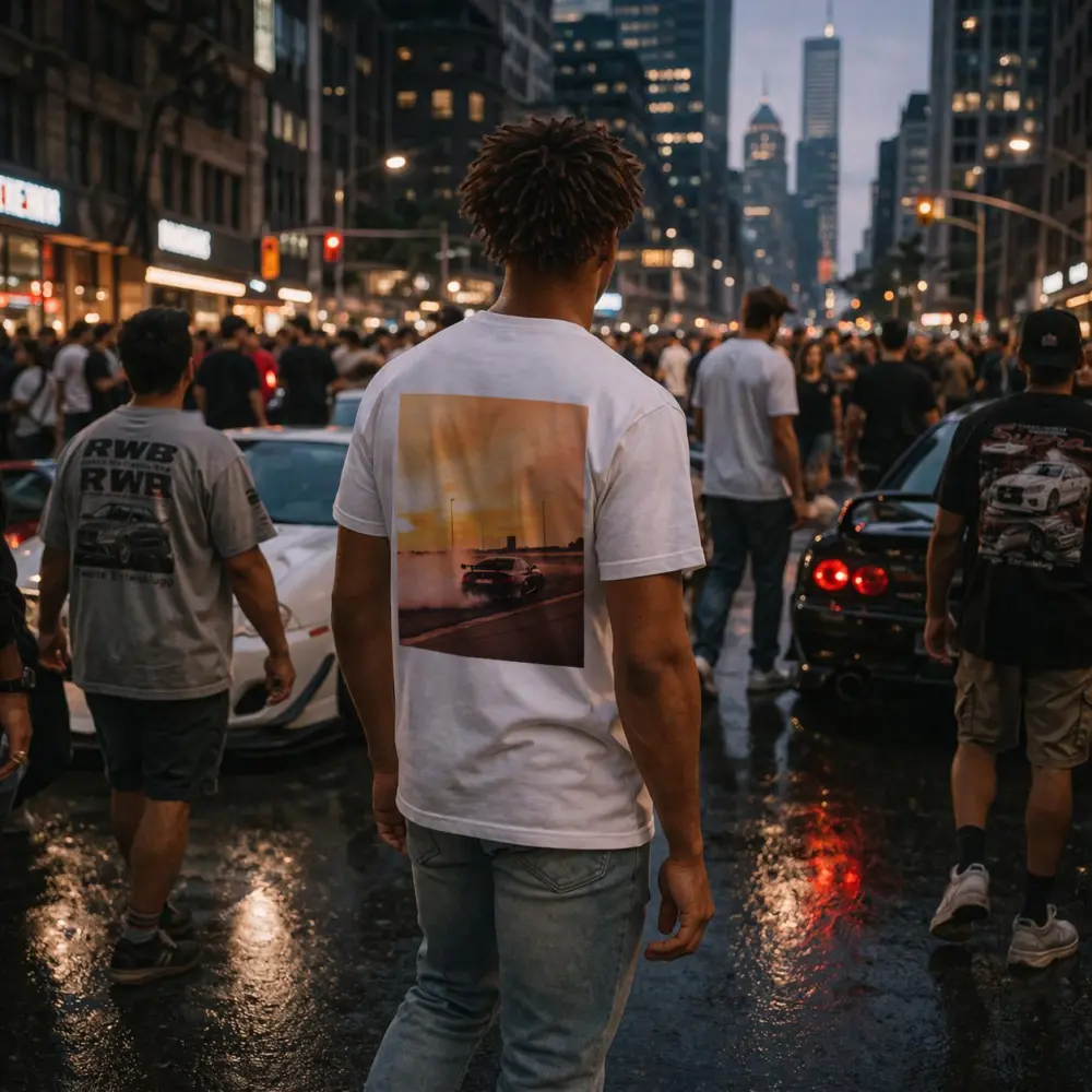 BMW M2 Drifting Burnout Sunset Track – T-Shirts