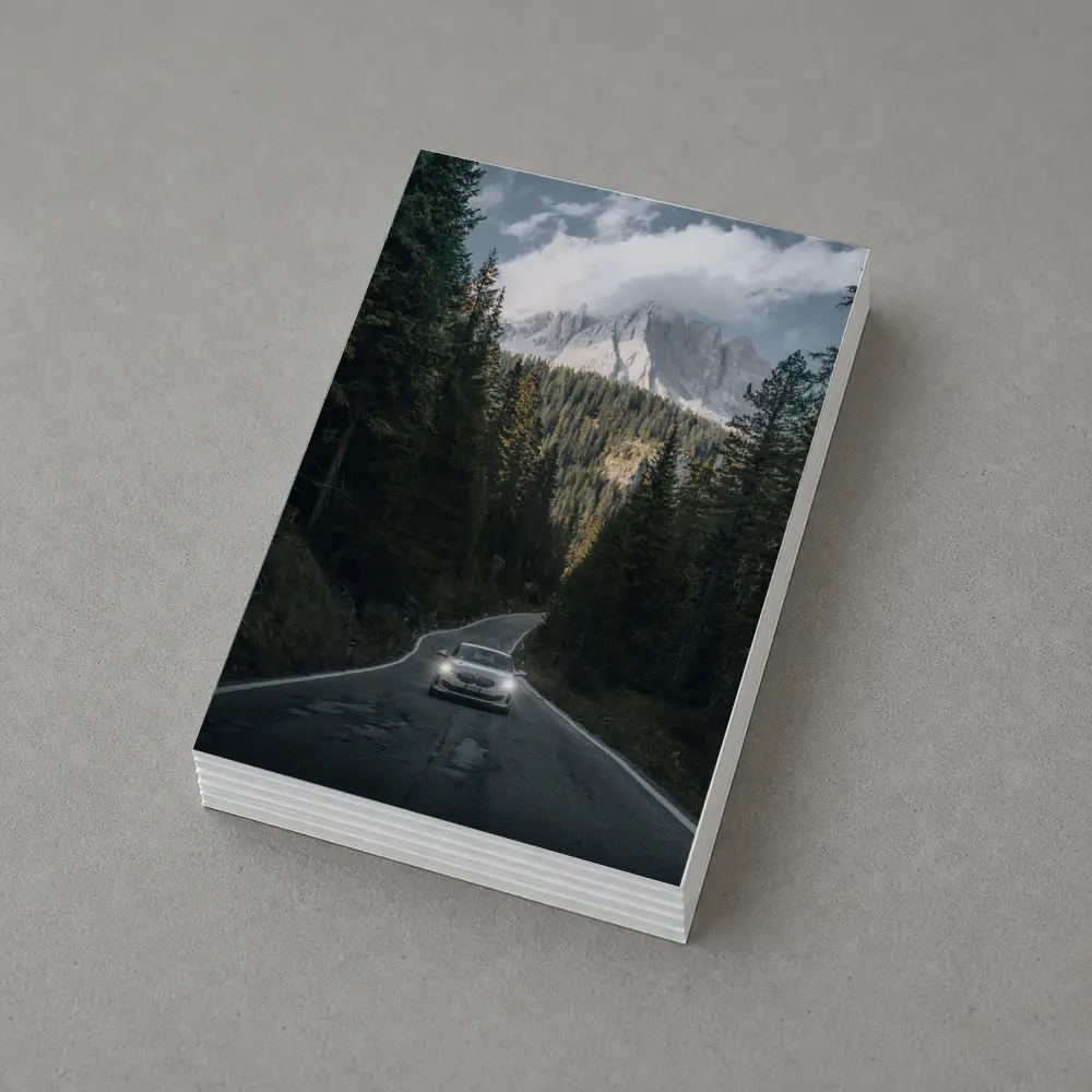 BMW Sedan Mountain Forest Road Drive – Postcards