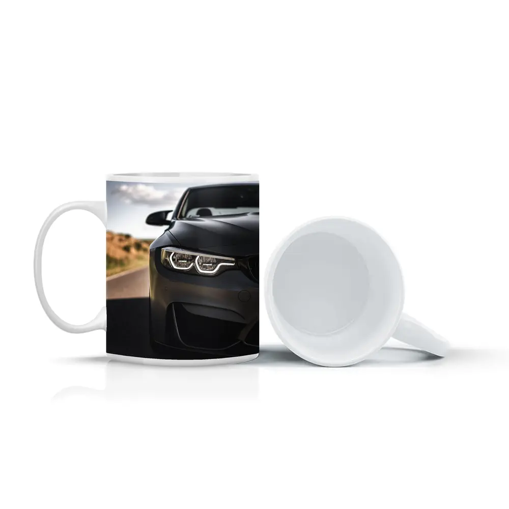 BMW M4 Matte Gray Front Road – Mugs
