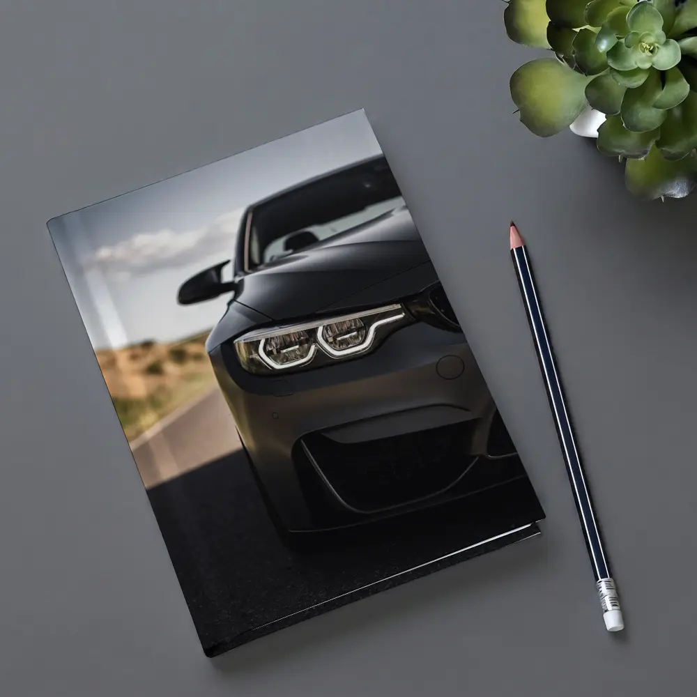 BMW M4 Matte Gray Front Road – Notebooks