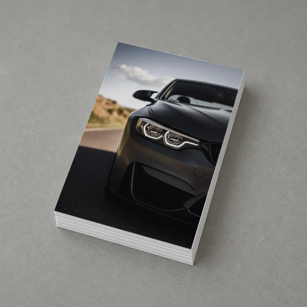 BMW M4 Matte Gray Front Road – Postcards