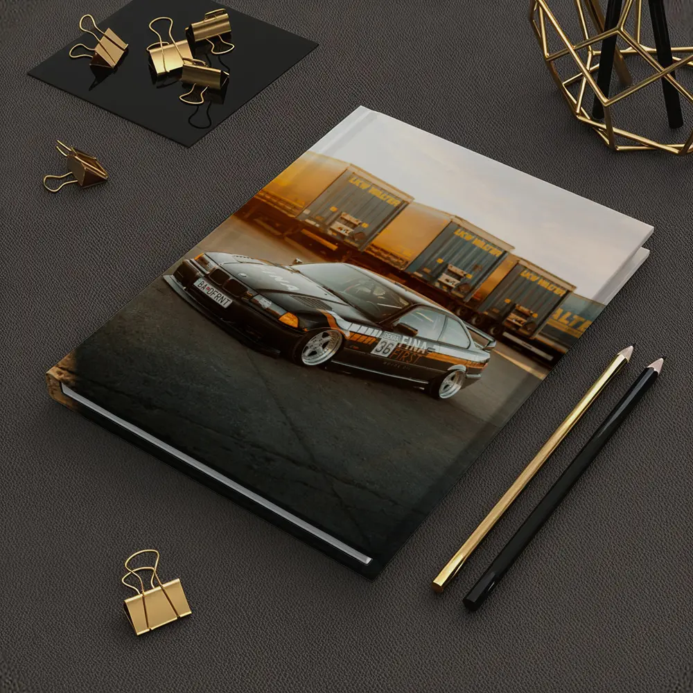BMW E36 Black Stance Coupe Parking Lot – Notebooks