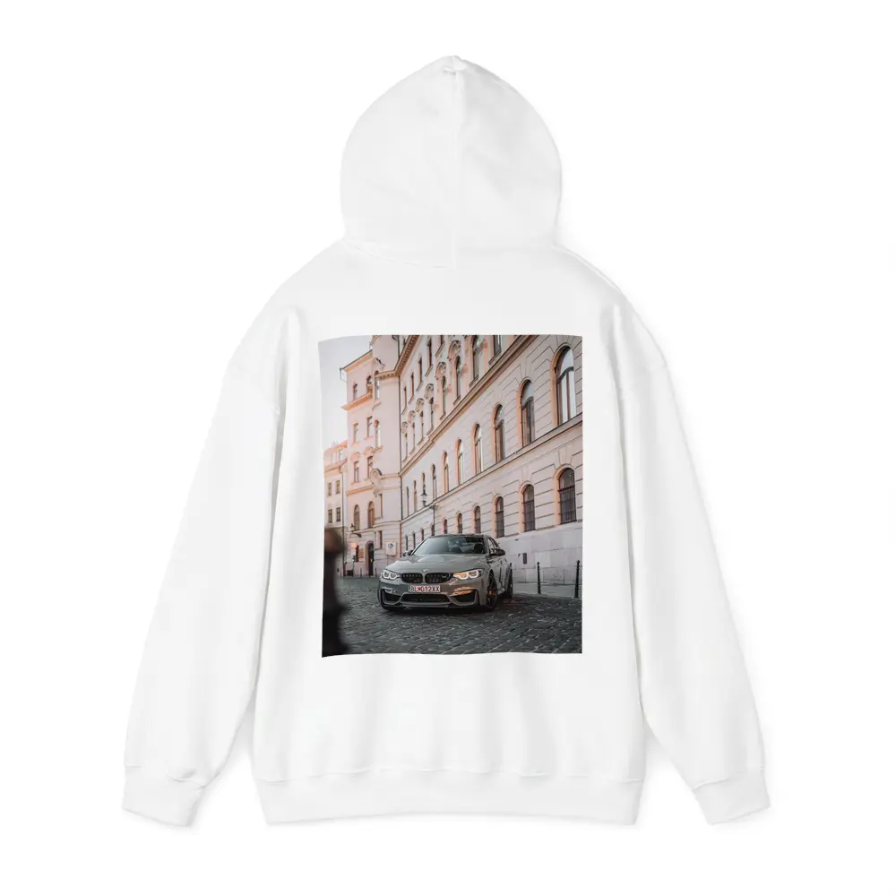 BMW M3 Gray Parked On Cobblestone Street – Hoodies