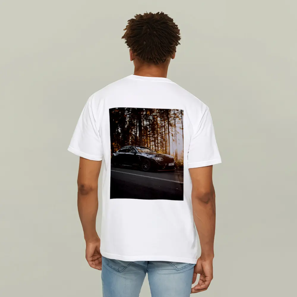 BMW M4 Black Coupe Forest Sunset Road – T-Shirts