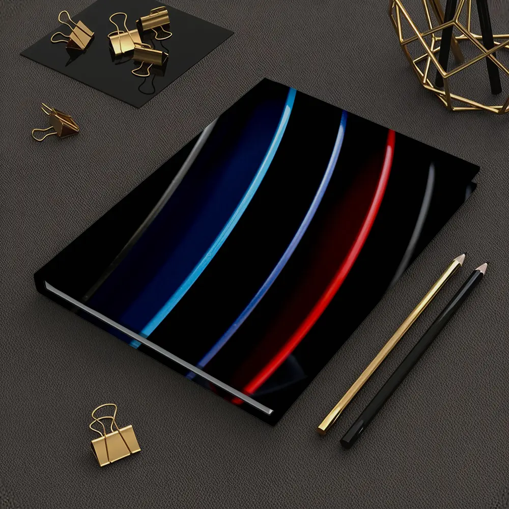 BMW M Tri Color Stripes Dark Background – Notebooks
