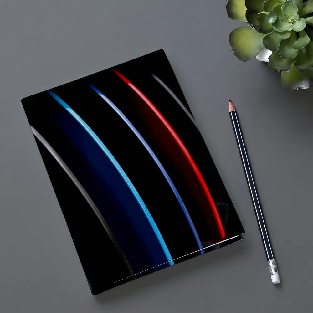 BMW M Tri Color Stripes Dark Background – Notebooks