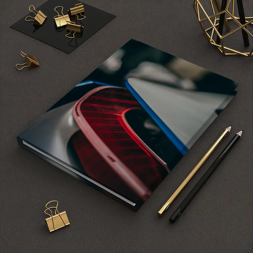 Porsche Taycan Red Tail Light Close Up – Notebooks