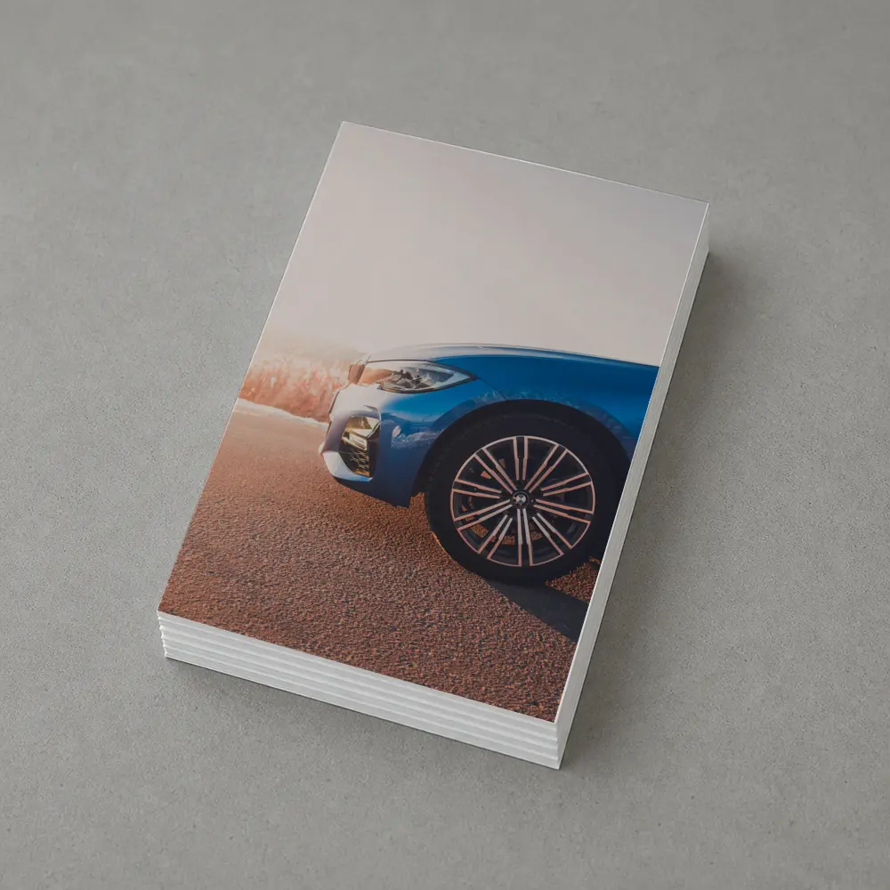 BMW 3 Series Blue Car Sunny Road – Postcards