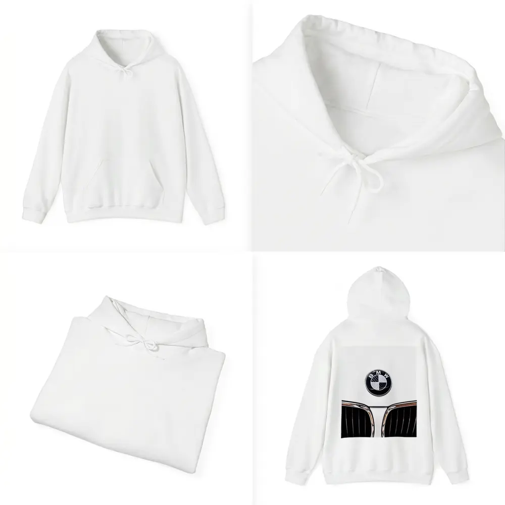 BMW Carbon Badge Chrome Kidney Grille White – Hoodies