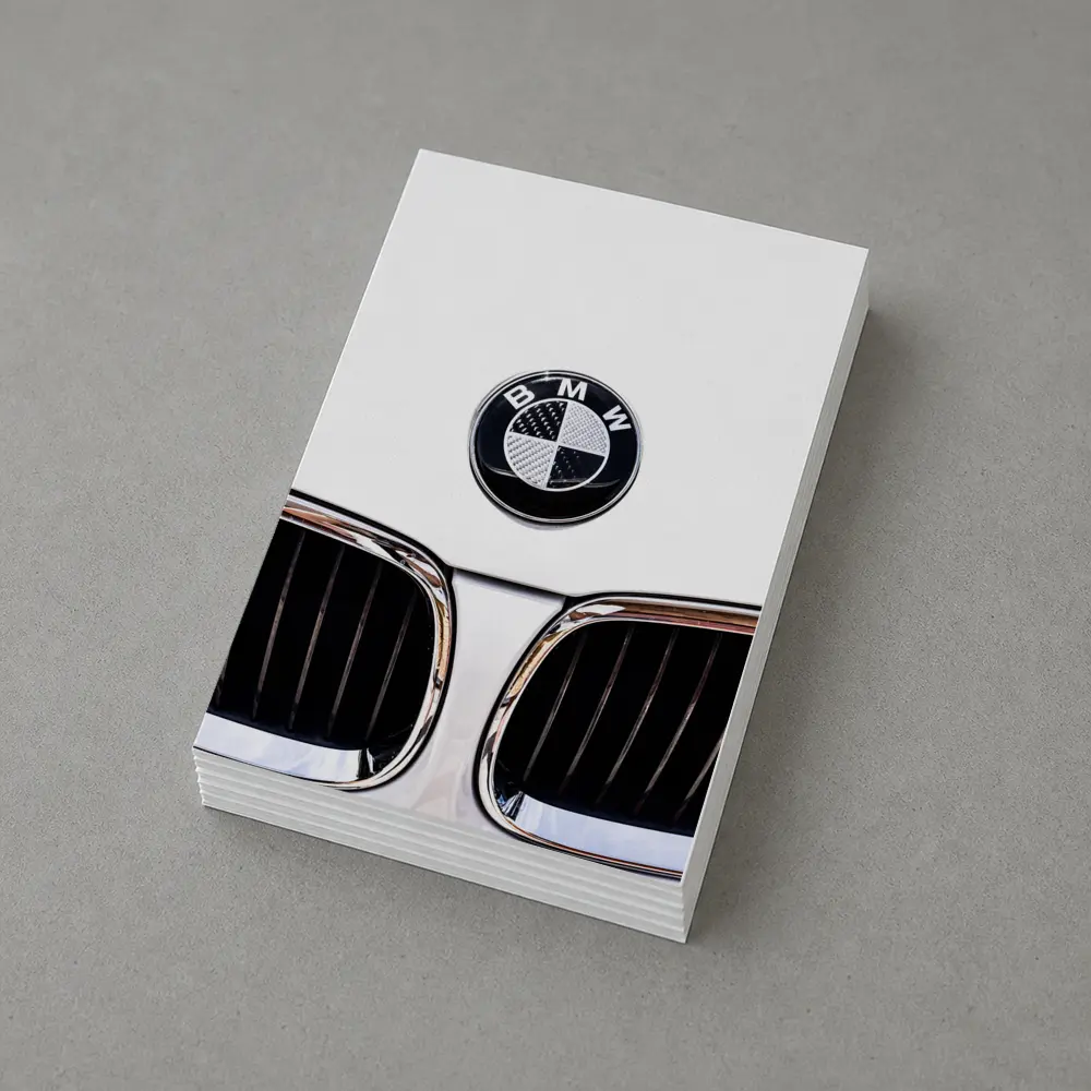 BMW Carbon Badge Chrome Kidney Grille White – Postcards
