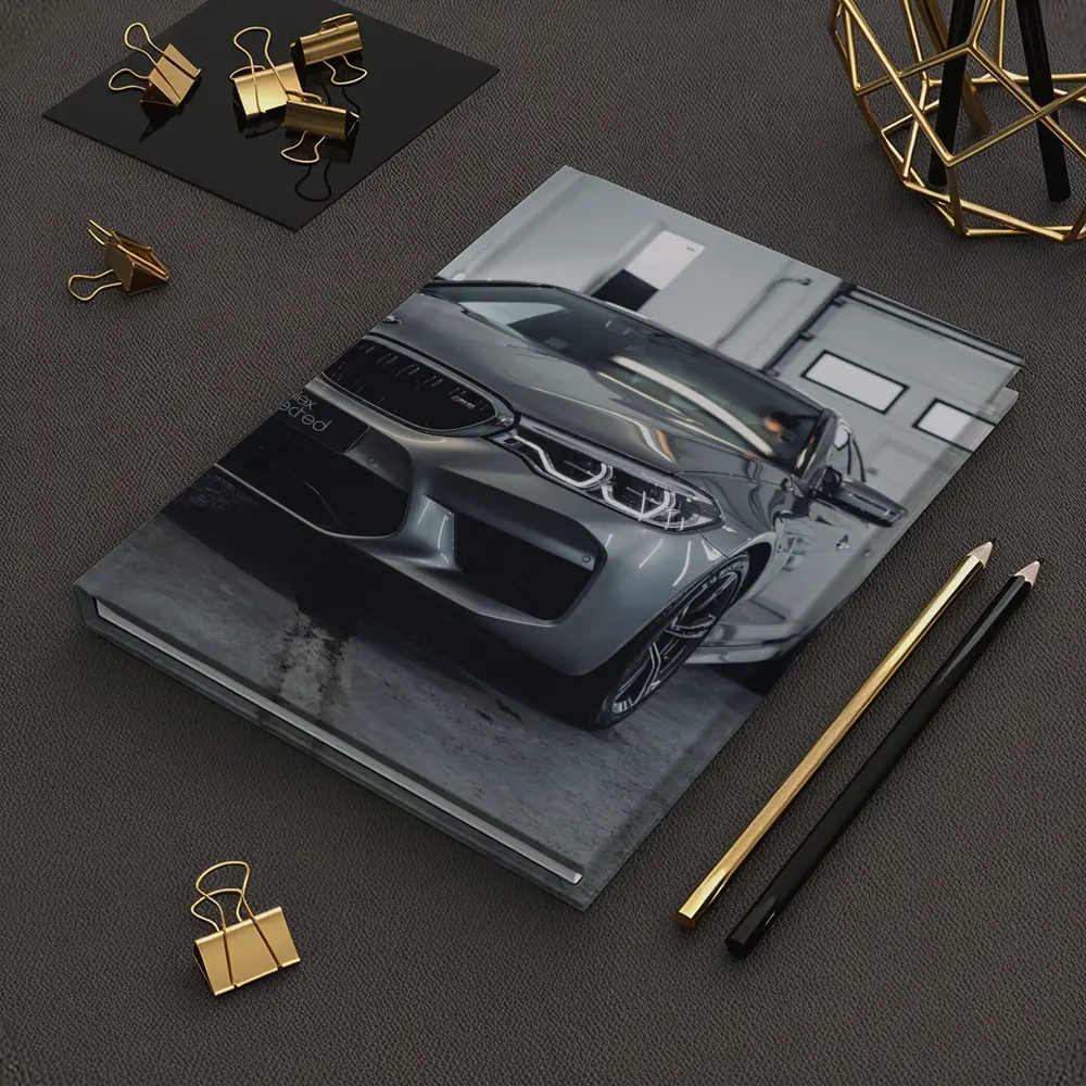 BMW M5 Gray Sedan Garage Close Up – Notebooks