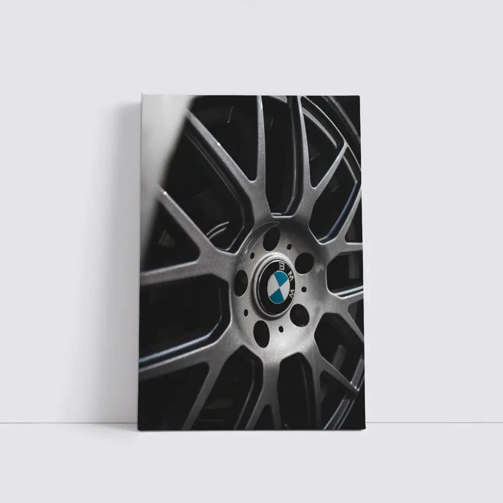 BMW M Alloy Wheel Close Up Dark – Wall Art