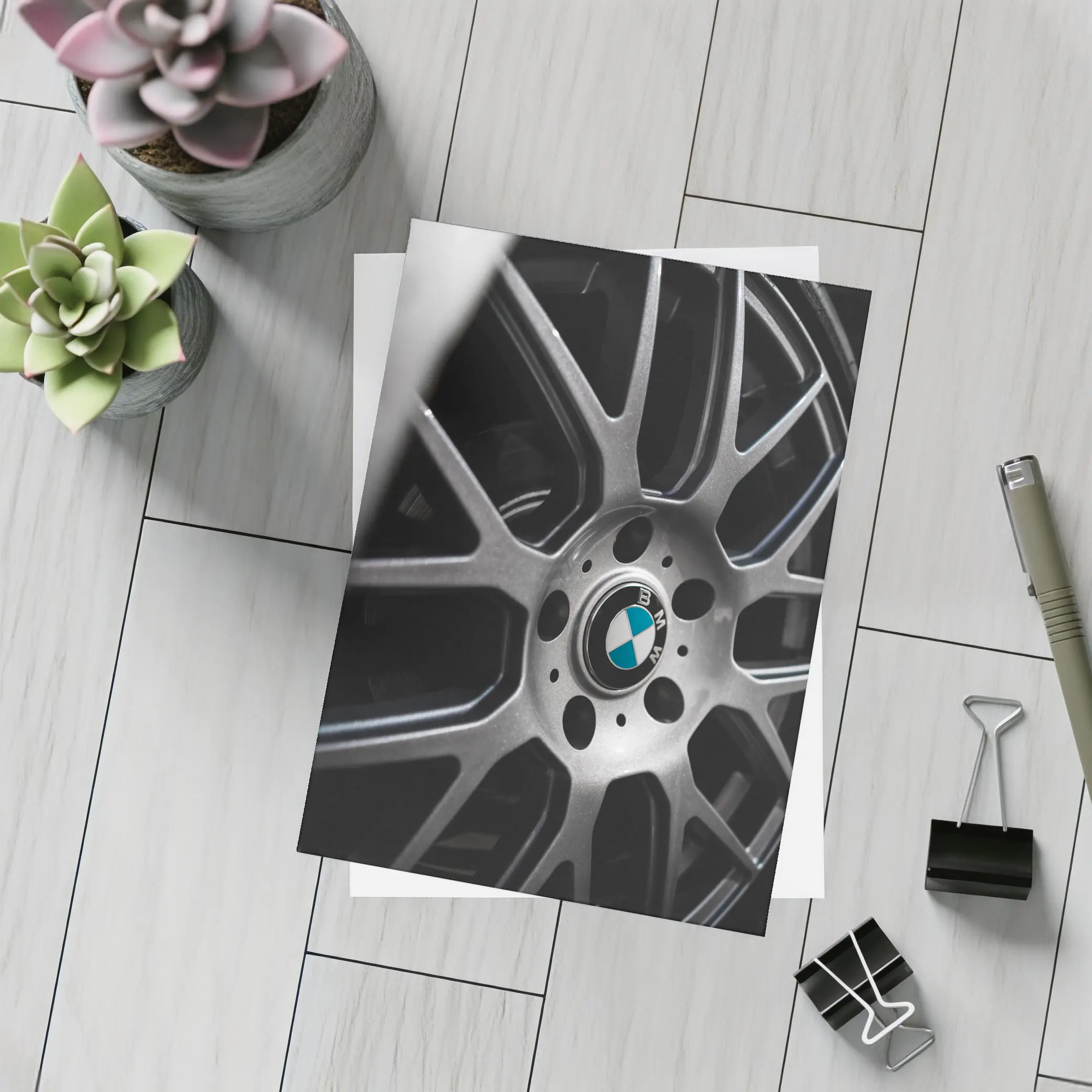 BMW M Alloy Wheel Close Up Dark – Postcards