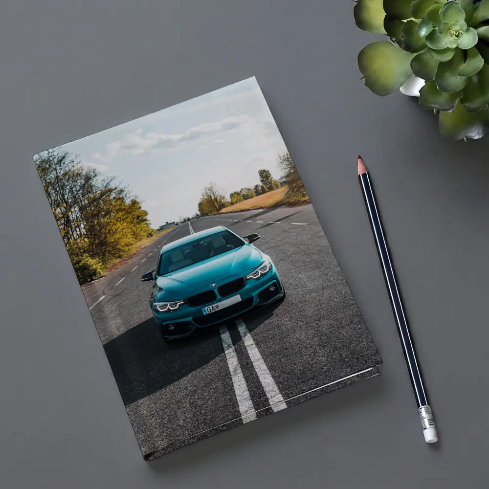 BMW 4 Series Teal Open Road Front View – Notebooks