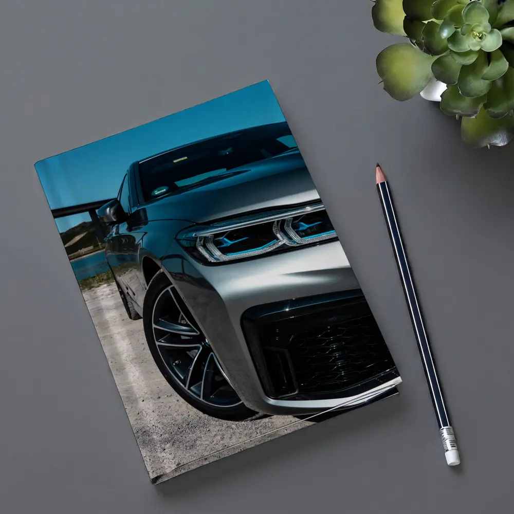 BMW Five Series Silver Front Sandy Shore – Notebooks