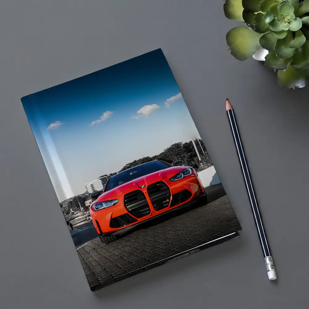 BMW M4 Red Front View City Street – Notebooks