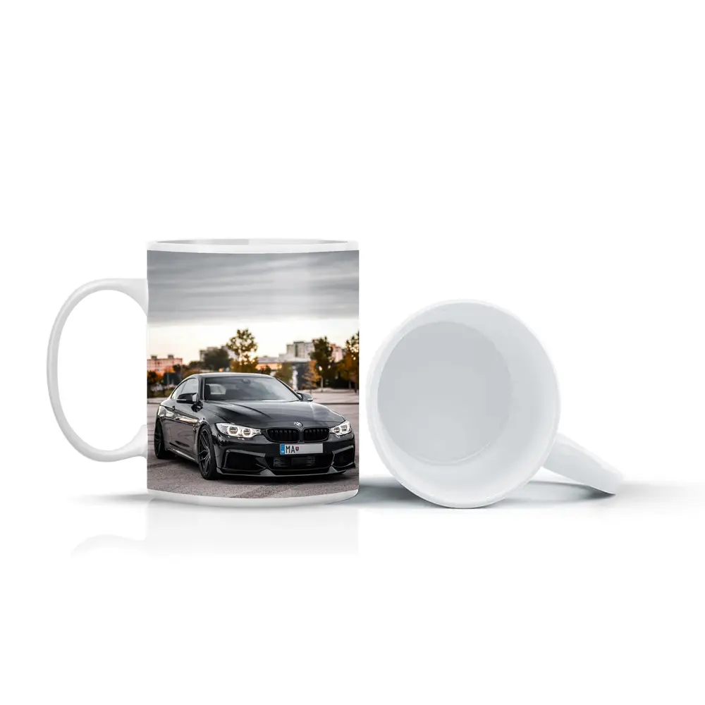 BMW 4 Series Black Coupe City Background – Mugs