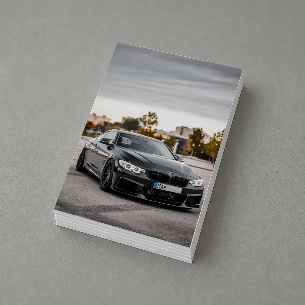 BMW 4 Series Black Coupe City Background – Postcards
