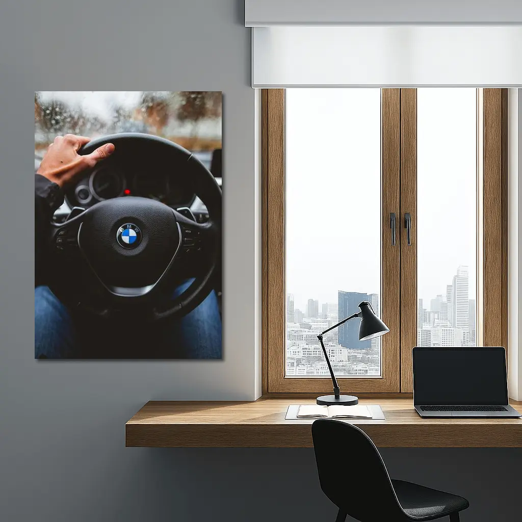 BMW Steering Wheel Driver Interior View – Wall Art