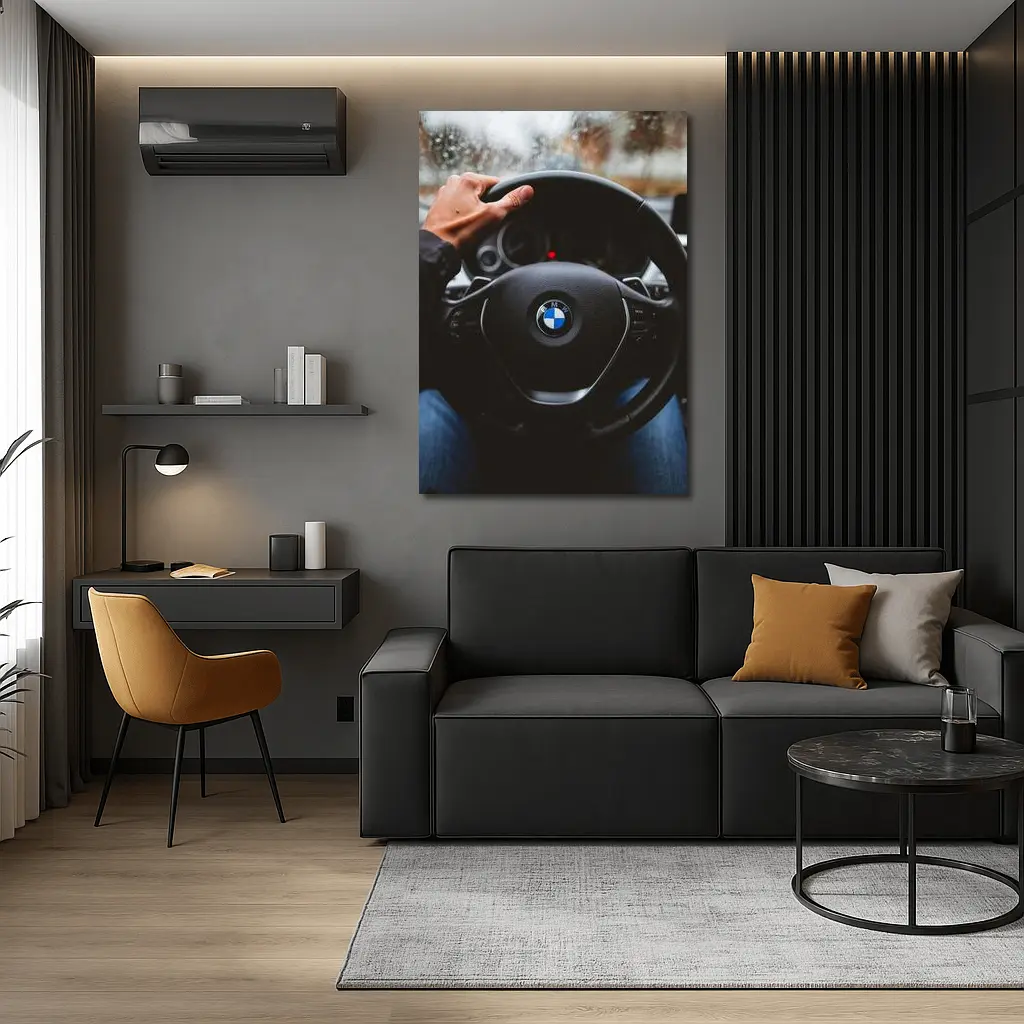 BMW Steering Wheel Driver Interior View – Wall Art