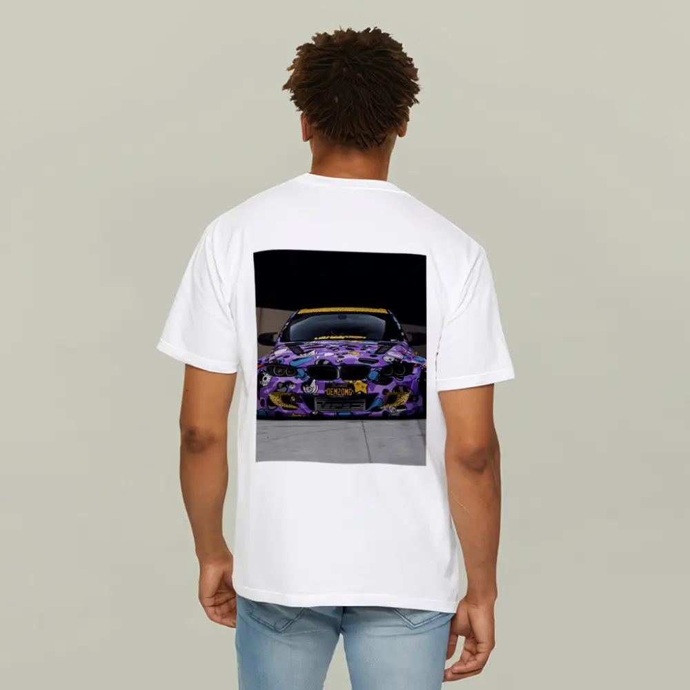BMW M3 Purple Cartoon Wrap Street Low – T-Shirts