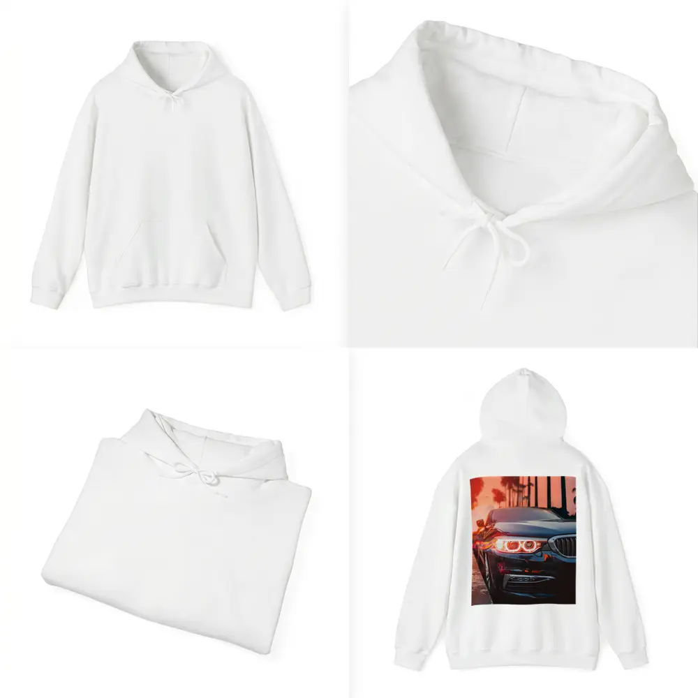 BMW 5 Series Black Front Sunset Palms – Hoodies
