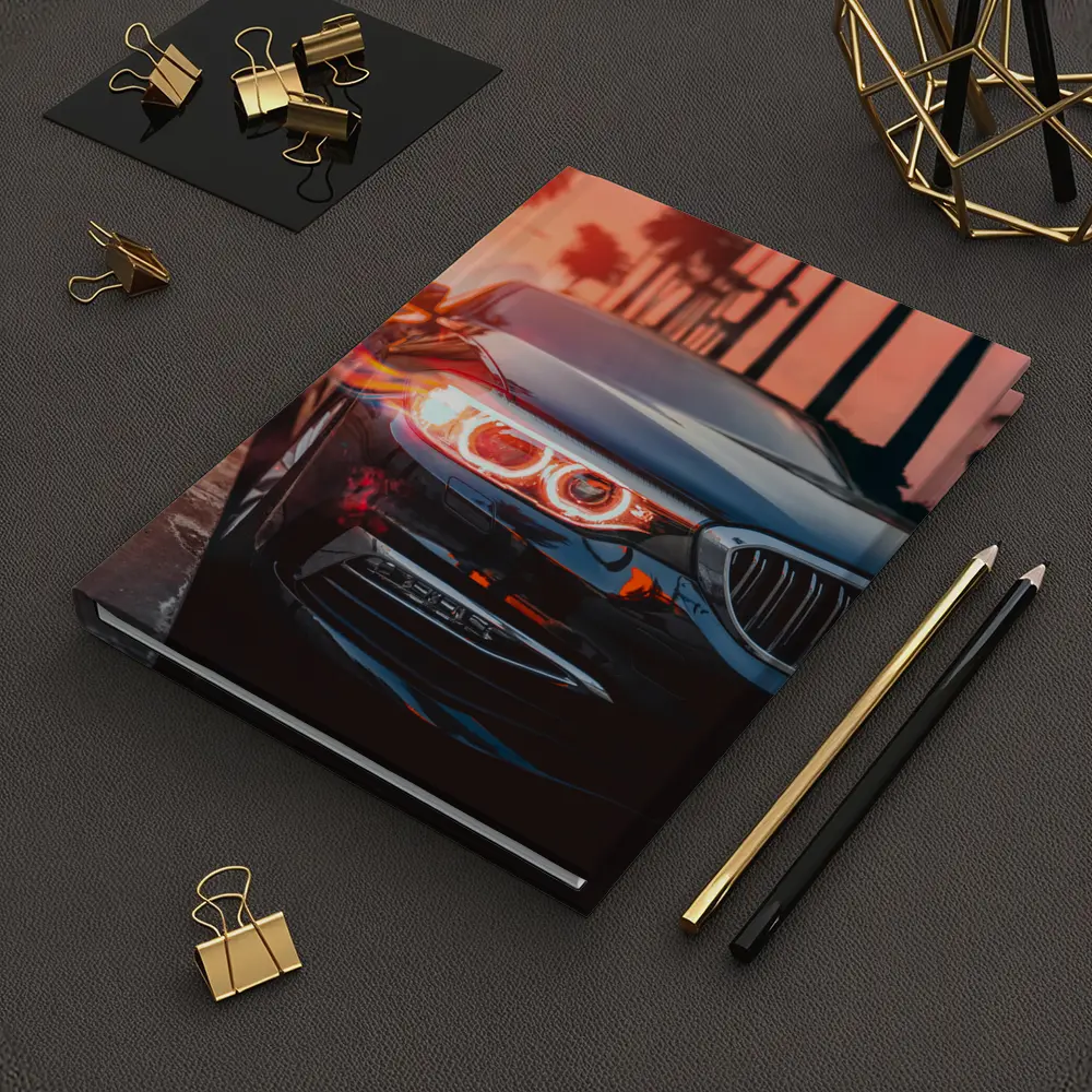 BMW 5 Series Black Front Sunset Palms – Notebooks