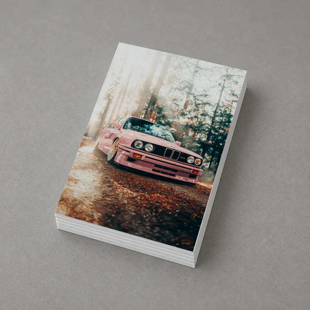 BMW M3 E30 Pink Forest Sunlight – Postcards