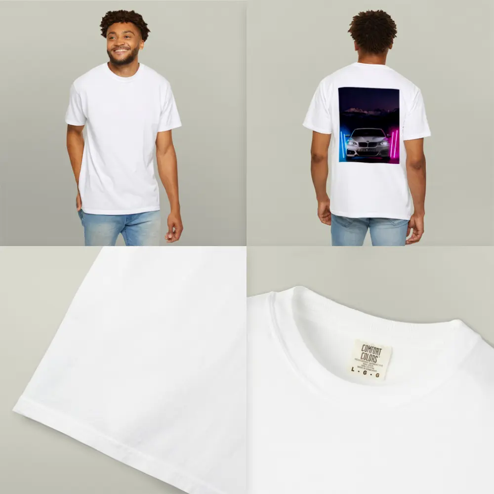 BMW 2 Series Neon Lights Night Scene – T-Shirts