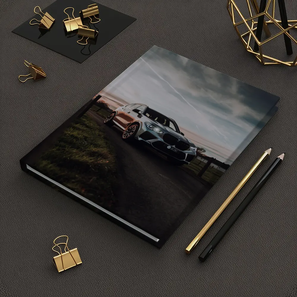 BMW X5M Silver SUV Rural Road Sunset – Notebooks