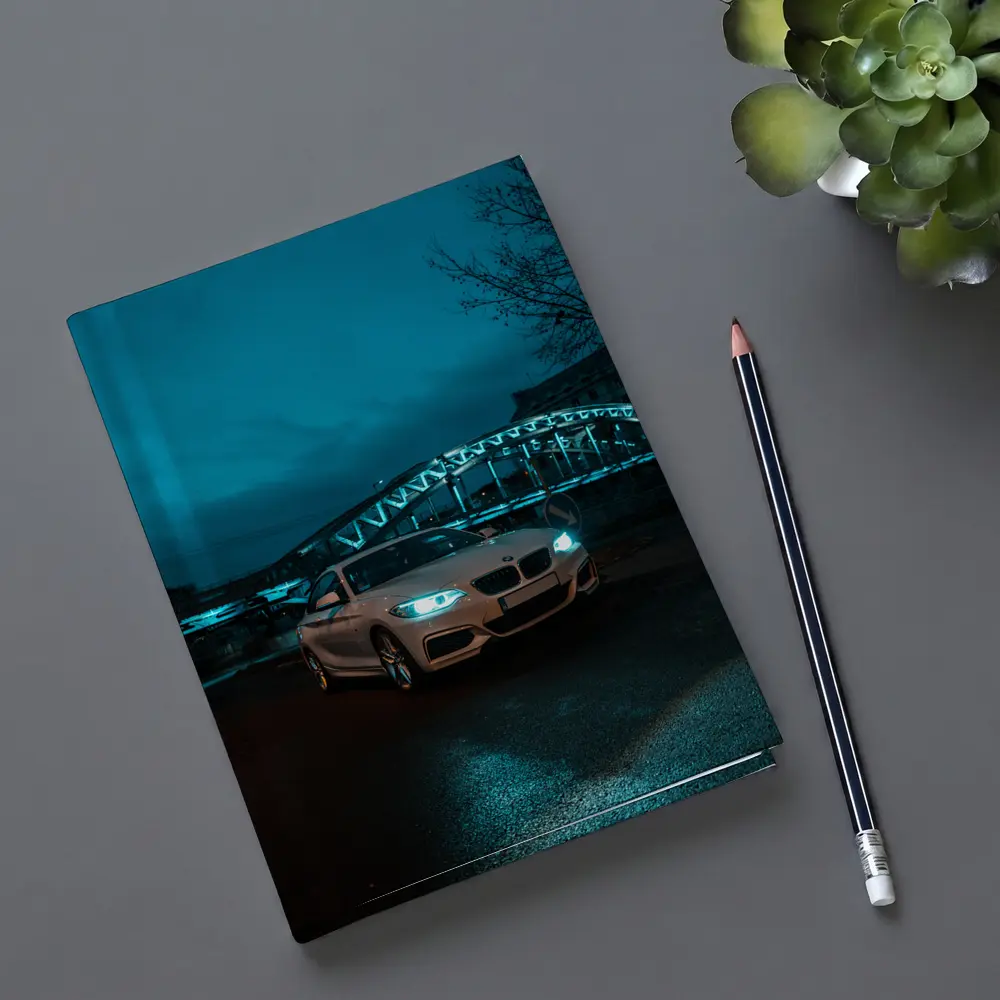 BMW 2 Series White Coupe Night City – Notebooks