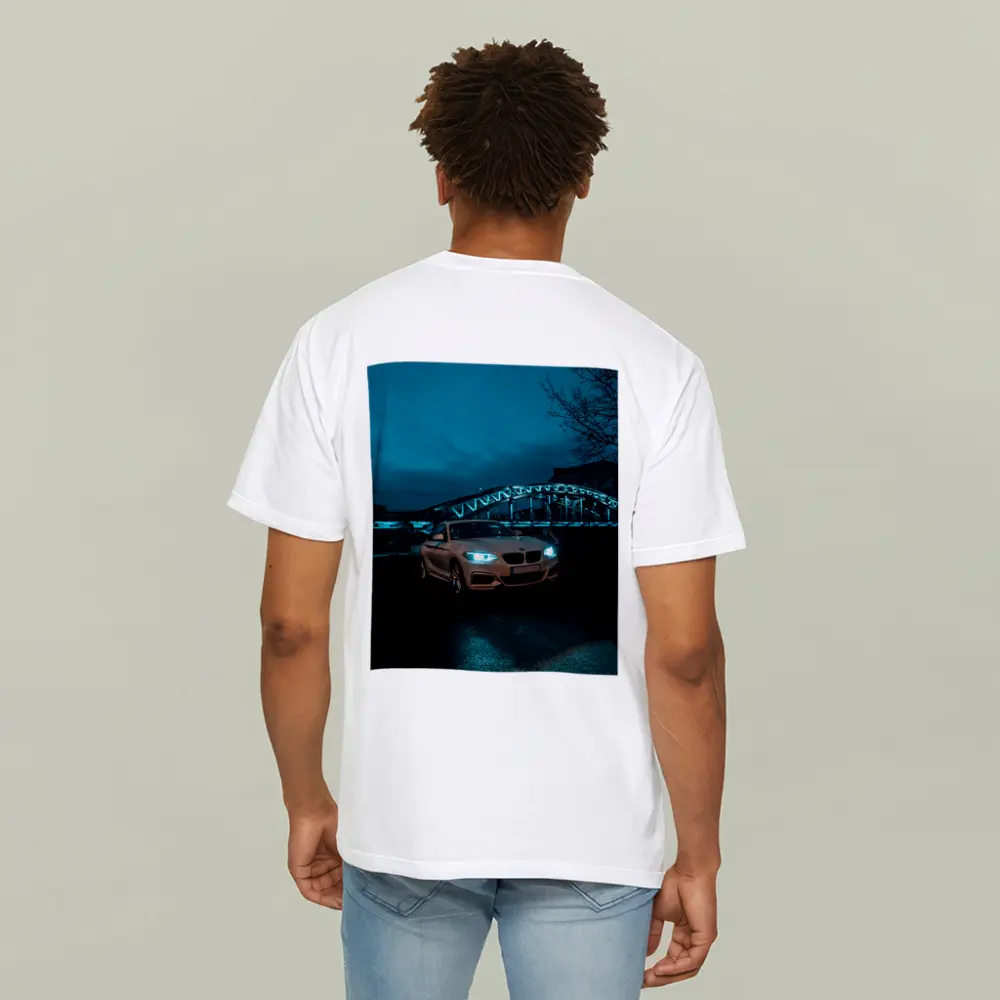BMW 2 Series White Coupe Night City – T-Shirts