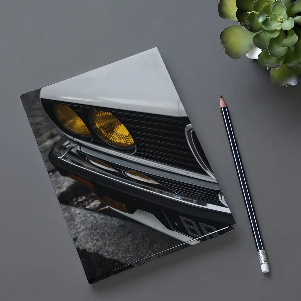 BMW E28 Classic Front Yellow Headlights Street – Notebooks