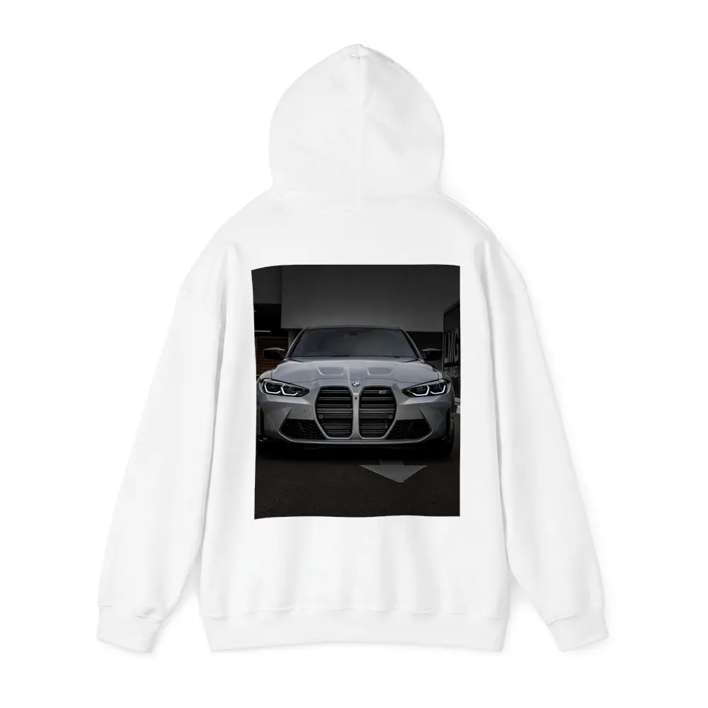 BMW M3 Gray Front View Street – Hoodies