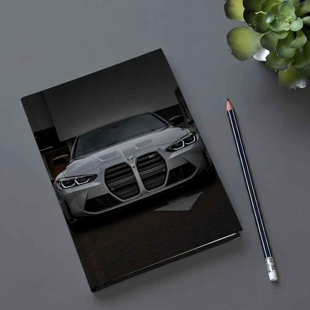 BMW M3 Gray Front View Street – Notebooks