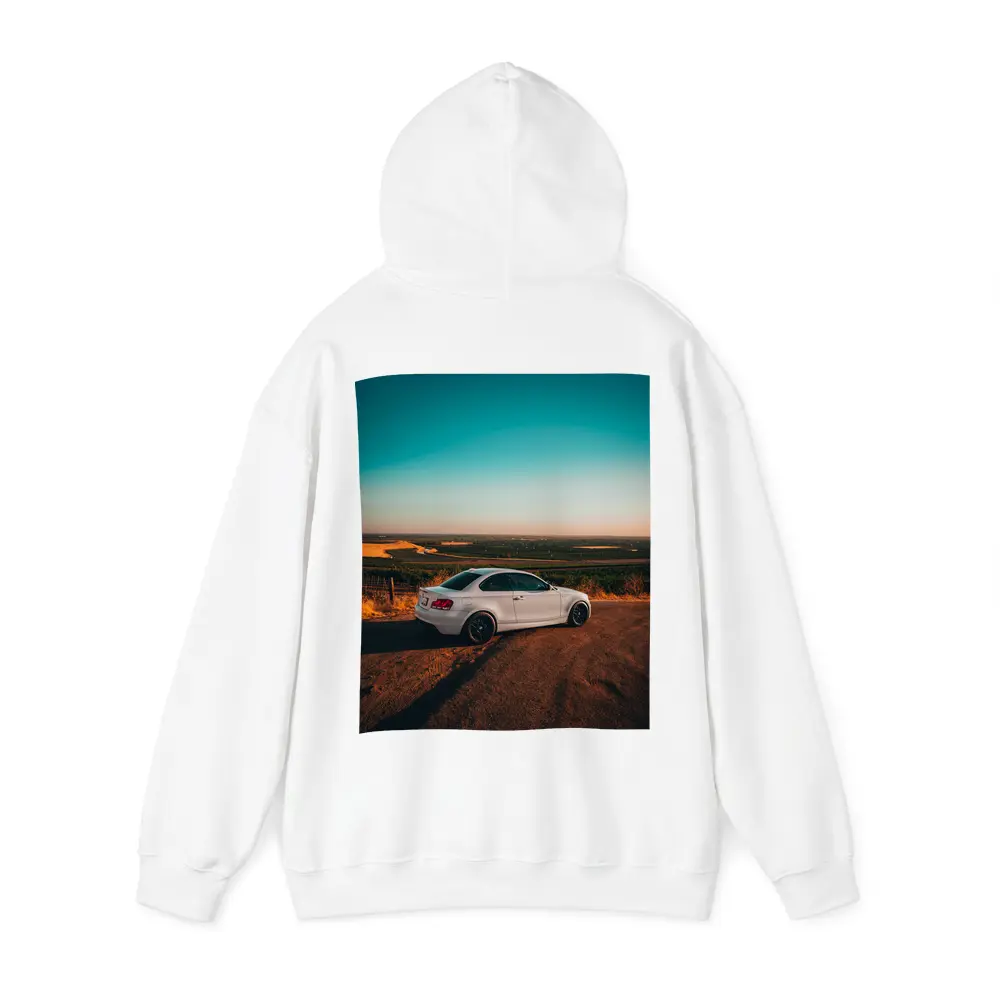 BMW 1 Series Coupe White Sunset Countryside – Hoodies