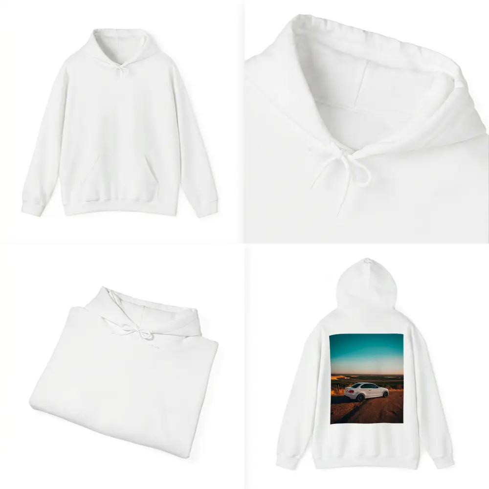 BMW 1 Series Coupe White Sunset Countryside – Hoodies