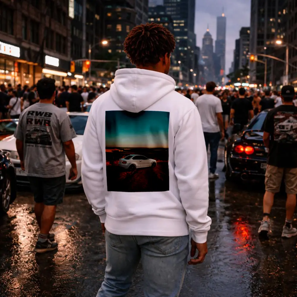 BMW 1 Series Coupe White Sunset Countryside – Hoodies