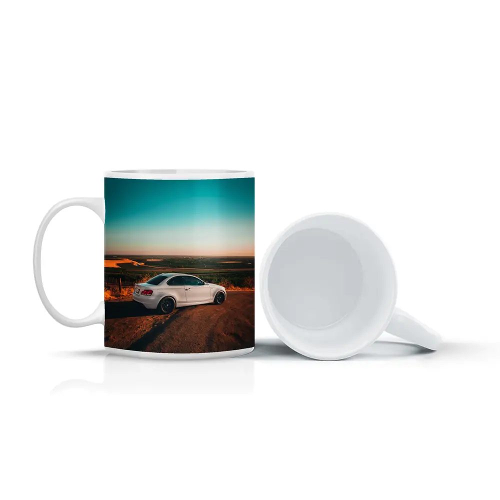 BMW 1 Series Coupe White Sunset Countryside – Mugs