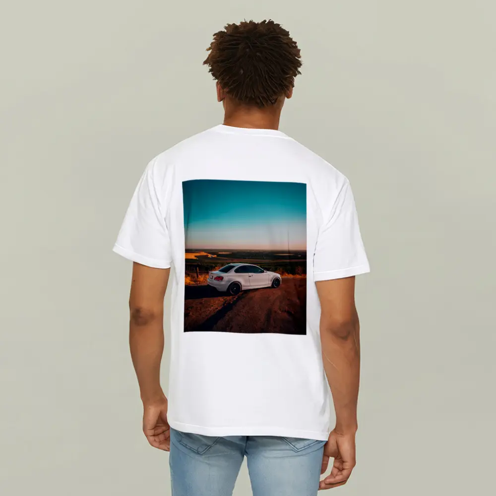 BMW 1 Series Coupe White Sunset Countryside – T-Shirts