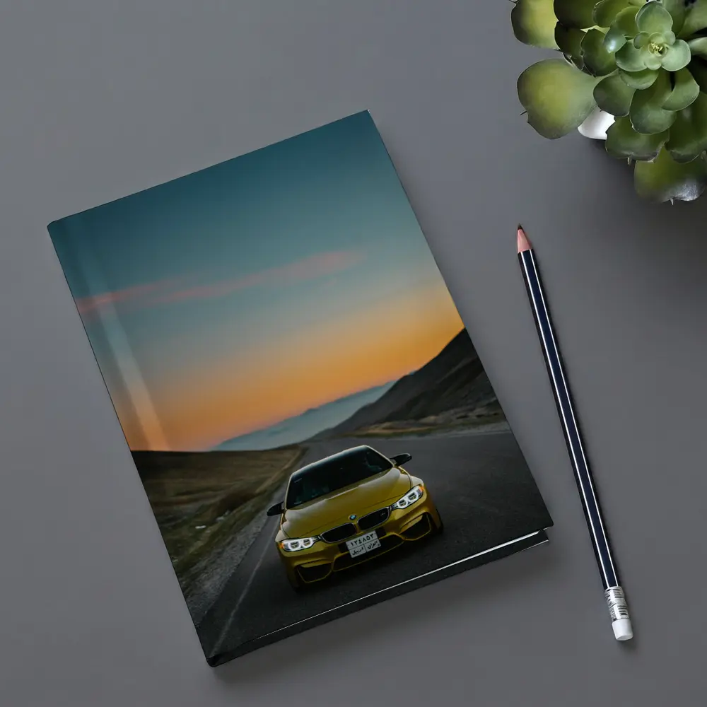 BMW M4 Yellow Mountain Road Sunset – Notebooks