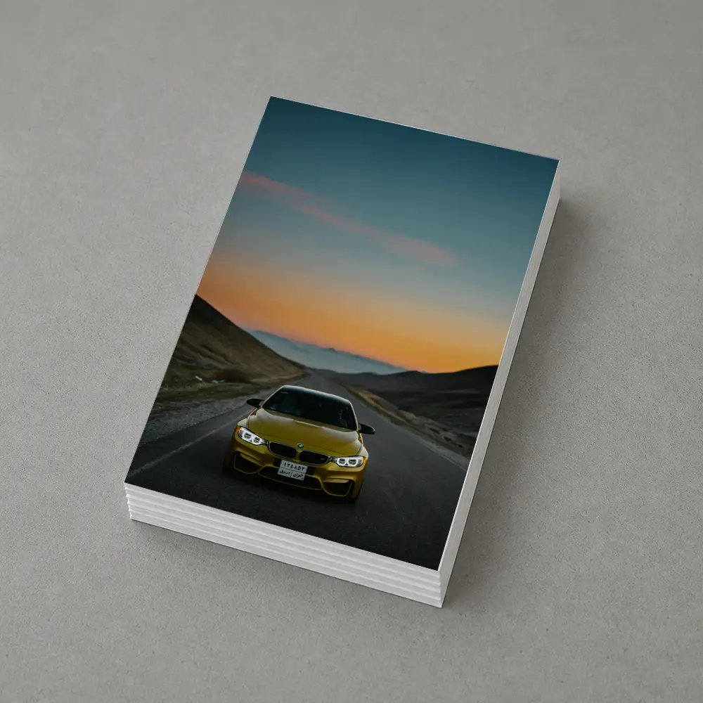 BMW M4 Yellow Mountain Road Sunset – Postcards
