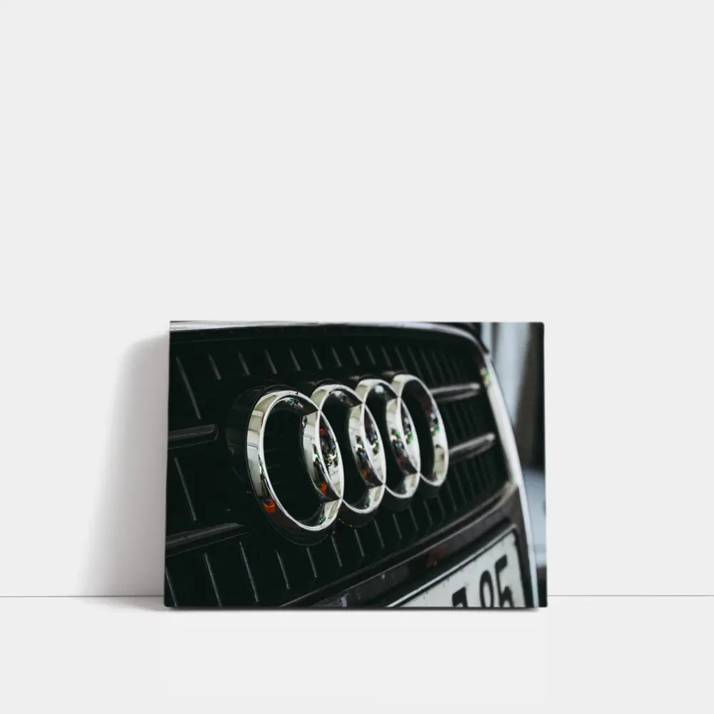 Audi Four Rings Chrome Grille Close Up – Wall Art
