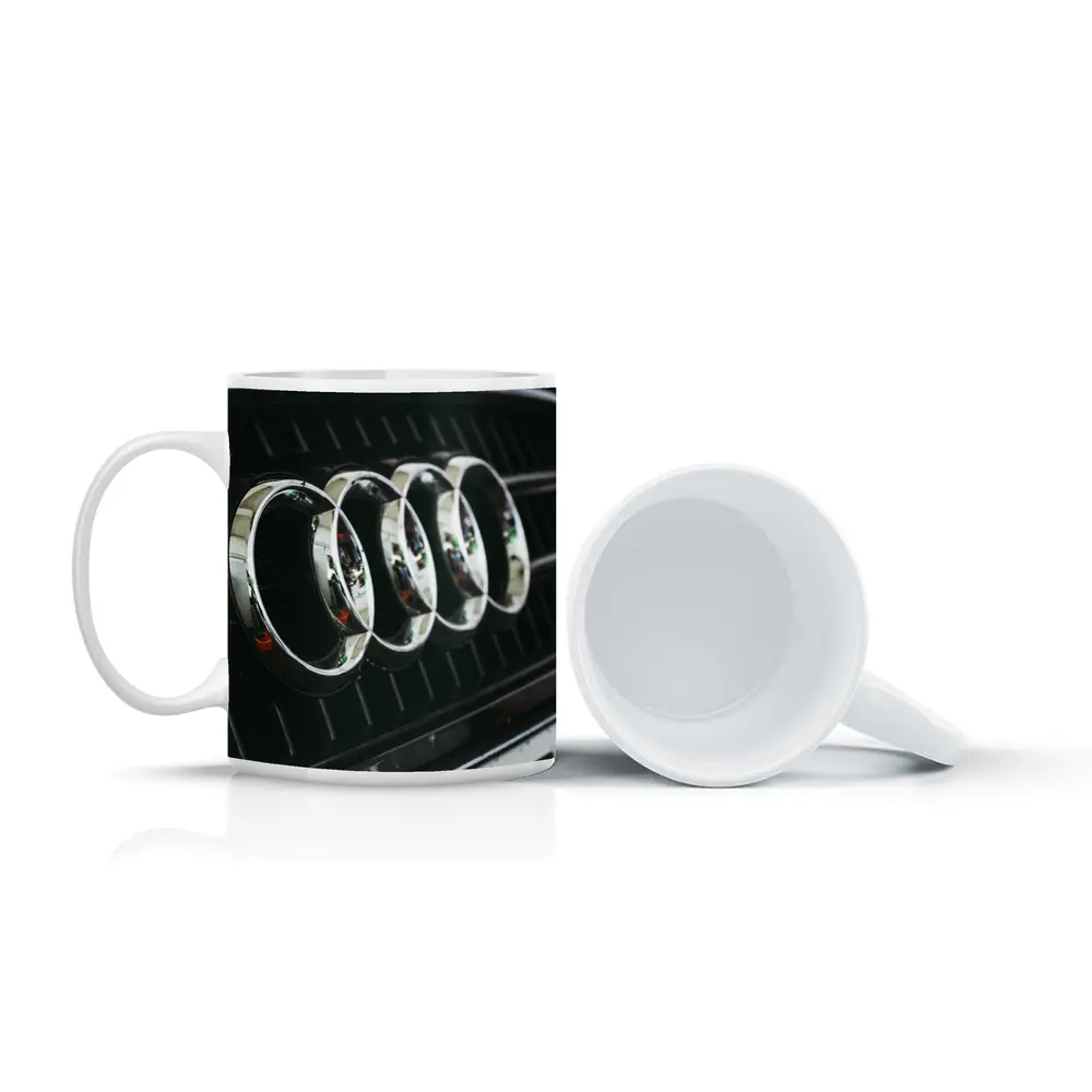Audi Four Rings Chrome Grille Close Up – Mugs