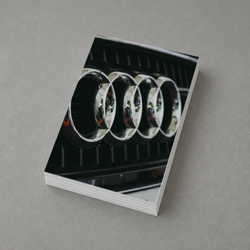 Audi Four Rings Chrome Grille Close Up – Postcards