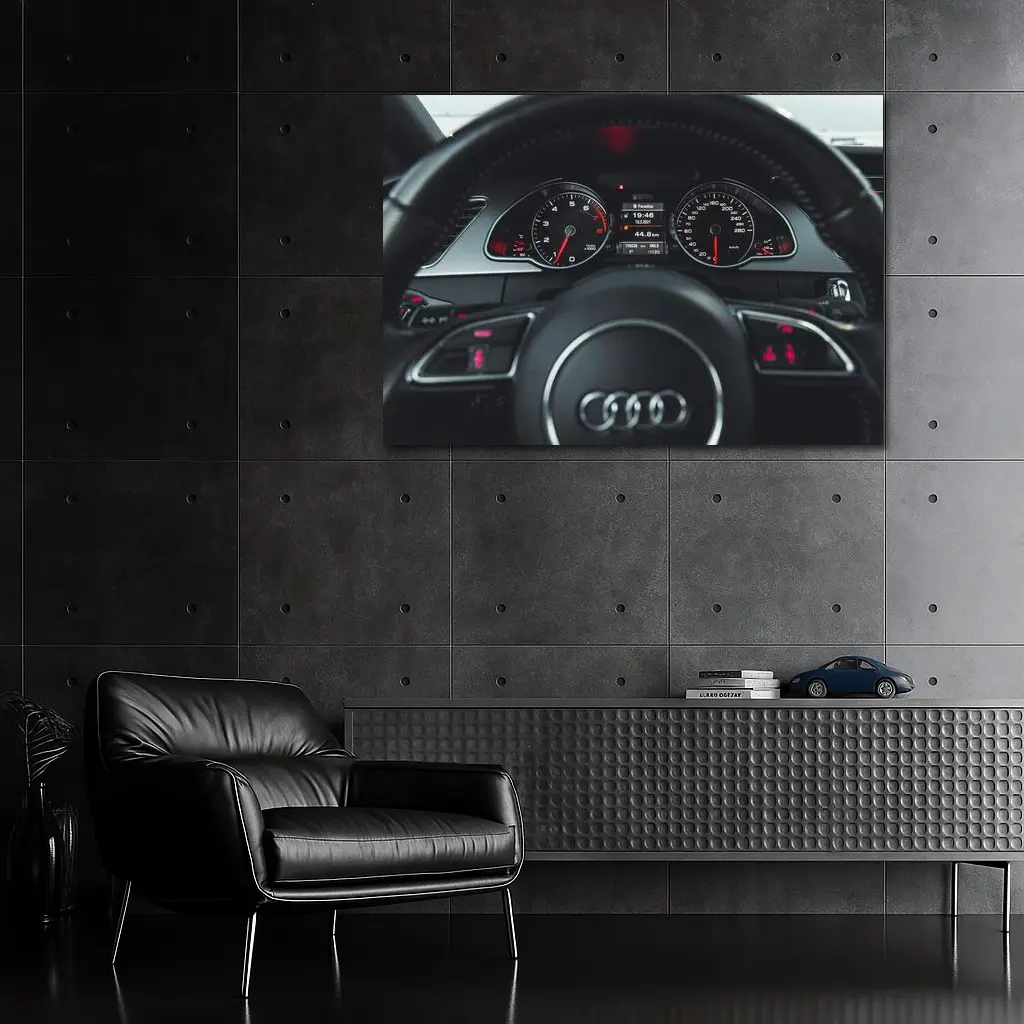 Audi Dashboard Interior Cockpit Close Up – Wall Art