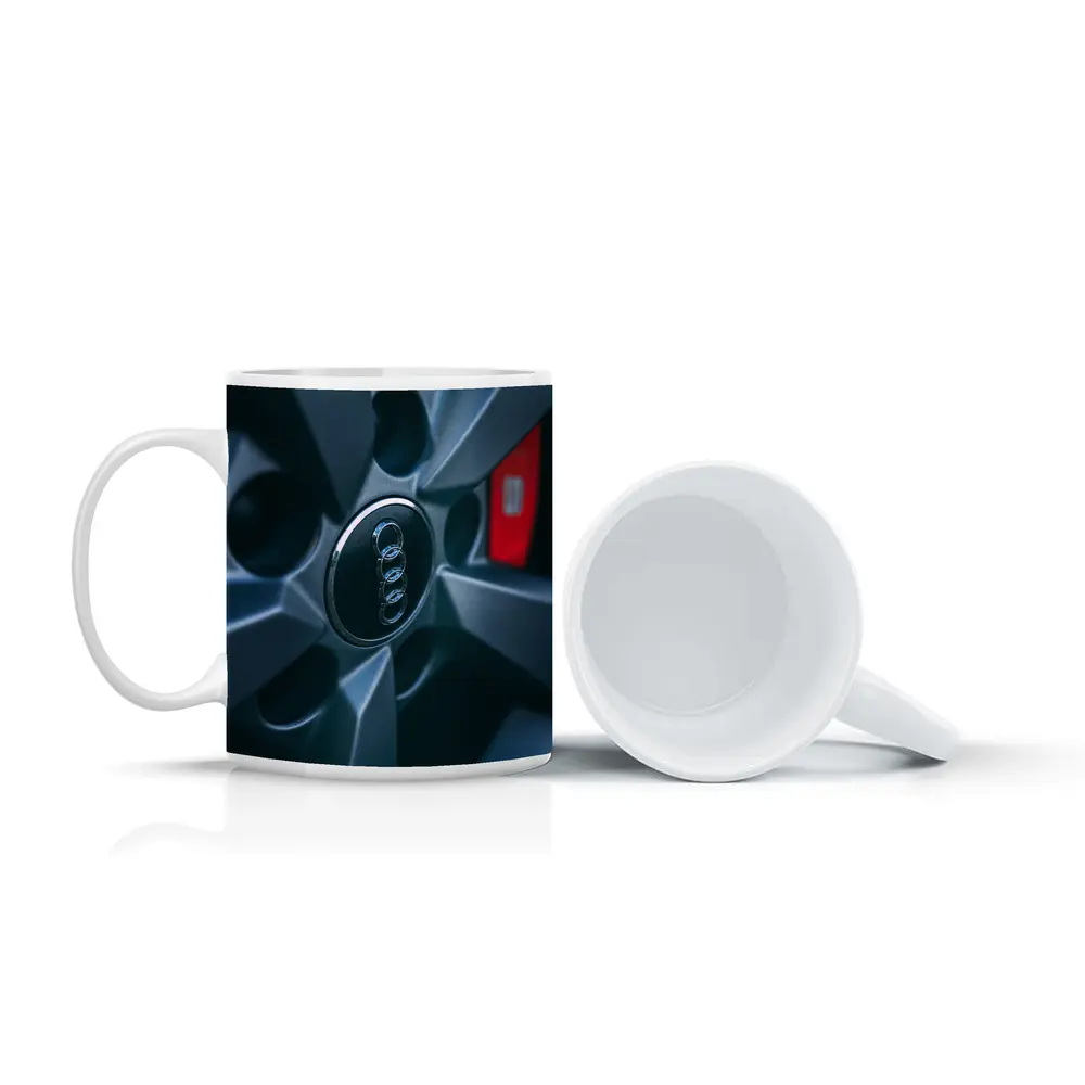 Audi Wheel Center Cap Red Brake Caliper – Mugs