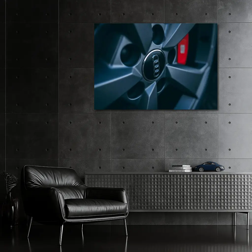 Audi Wheel Center Cap Red Brake Caliper – Wall Art